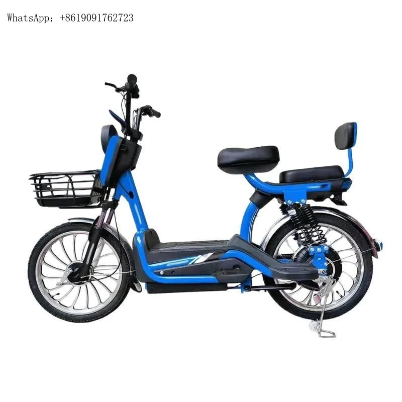 

High-end Electric City Bike Front Hub Brushless 250W Motor 48V 15ah Battery 6-Speed Carbon Steel Frame 60km Range Lead-aci