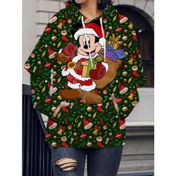 Hoodie Fashion Disney Mickey Mouse Printed Women's Casual Hoodie Long Sleeve Hoodie Christmas Sports Shirt Youth Hoodie