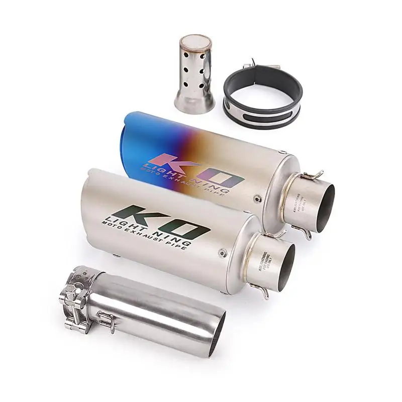 

For YAMAHA YZF R6 2006-2023 Motorcycle Mid Exhaust Link Pipe Slip On 51mm Muffler Stainless Steel Escape Removable DB Killer