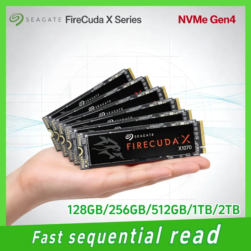 SSD Interno Seagate NVMe PCIe Gen M.2 de 1TB, 2TB, 4TB, 500GB para Desktop e Laptop Pro Max