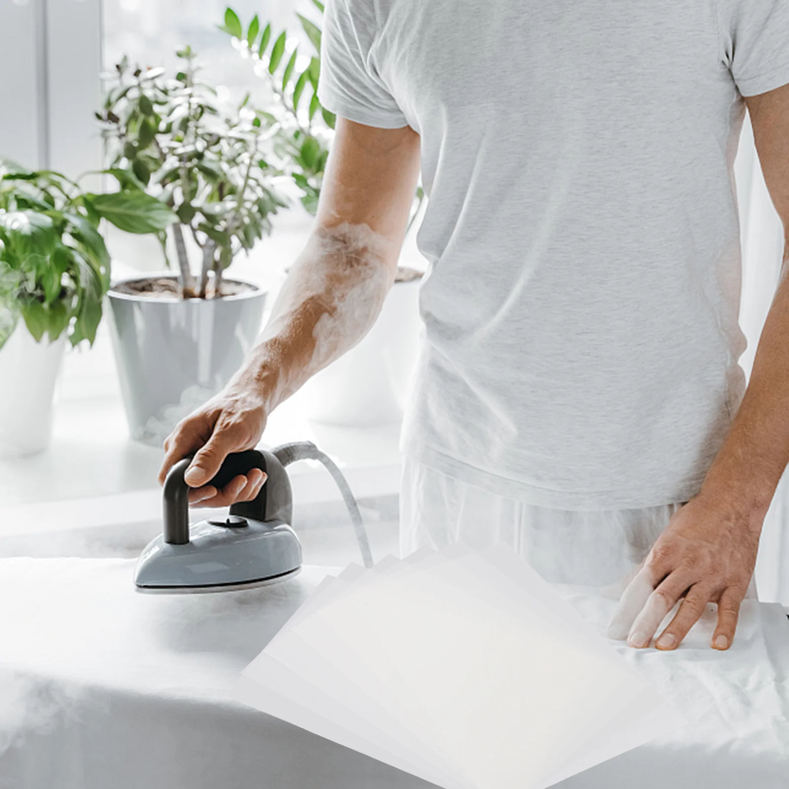 

20 Sheets Iron on Hemming Tape Double Sided Non-Woven Fabric Adhesive for Sewing Free Hems on Pants Curtains Coats