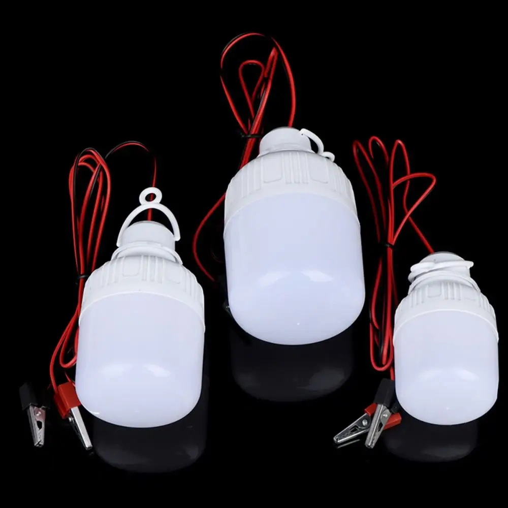 New 5/9/15/20W LED Clamp Lamp Wide Luminous Area 12V LED Bulb Alligator Clip Hanging Light Outdoor Camping