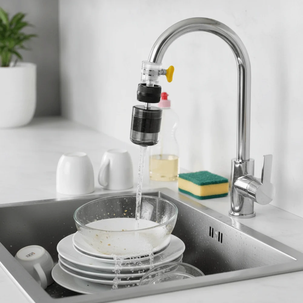 Anti-Splash Titanium Particles Faucet Water Filter Chlorine-Removing Removing Impurities Kitchen Faucet Water Purifier