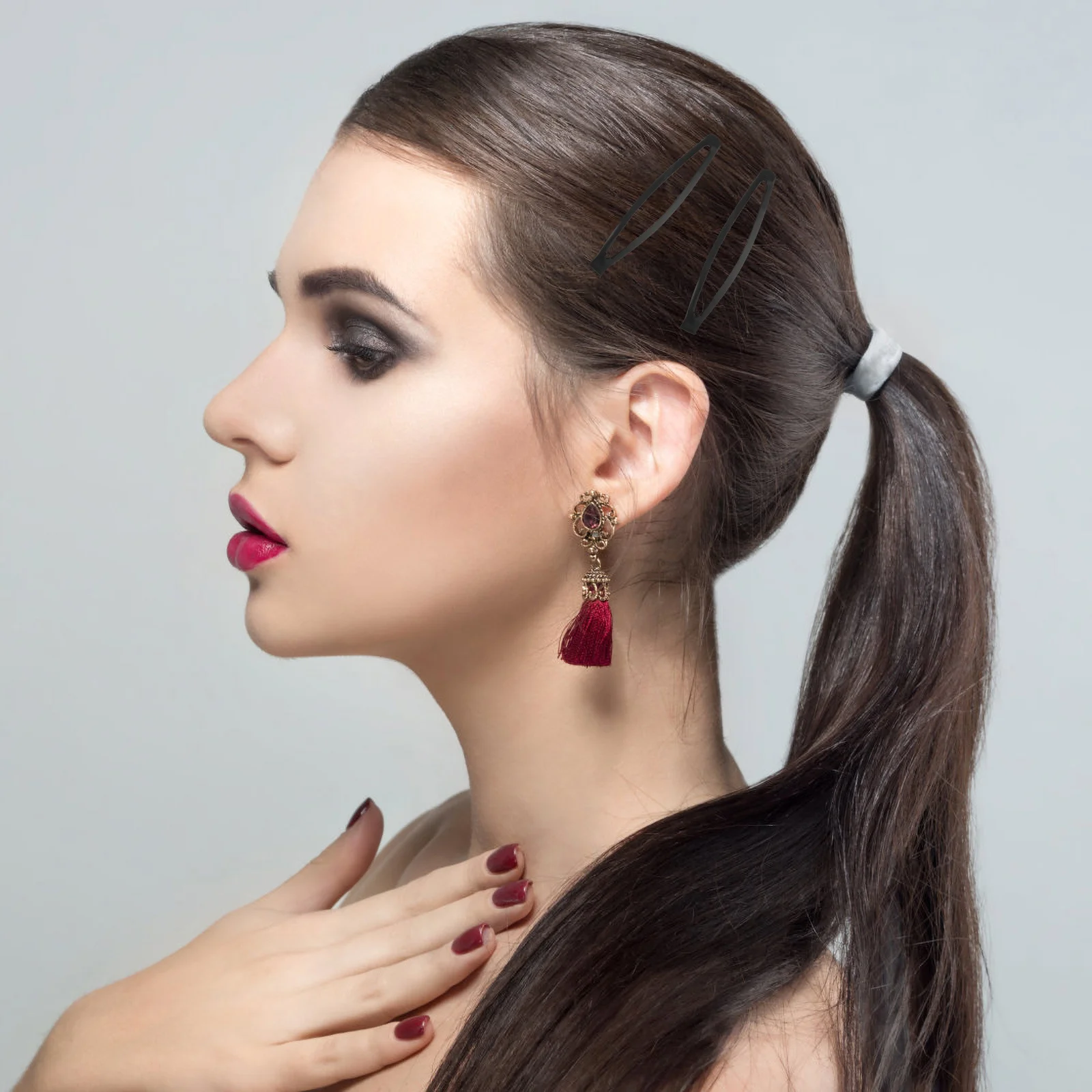 

10pcs Large Hair Clips No Crease Non Marking Styling Tool For Women Girls Wedding Party Prom Daily Use Bangs Hair Accessories