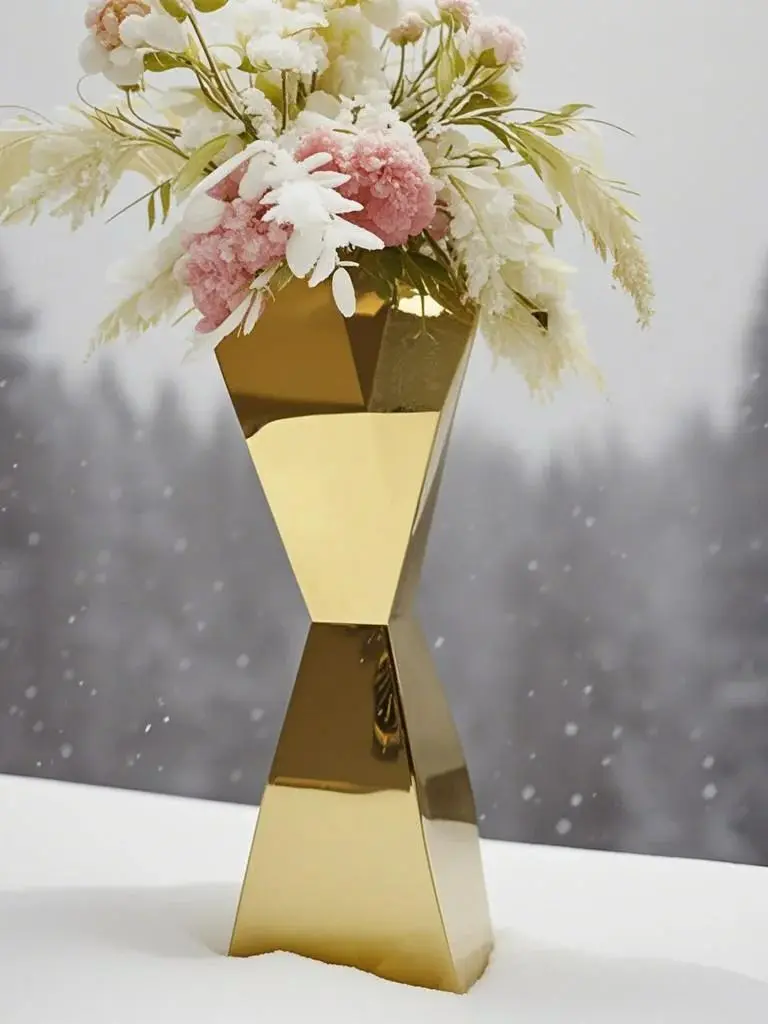 Hohe Edelstahl-Blumenständer und -vasen, Hochzeitstisch-Mittelstücke, Wegführung, Partydekoration, 2-10 Stück – Detail 2