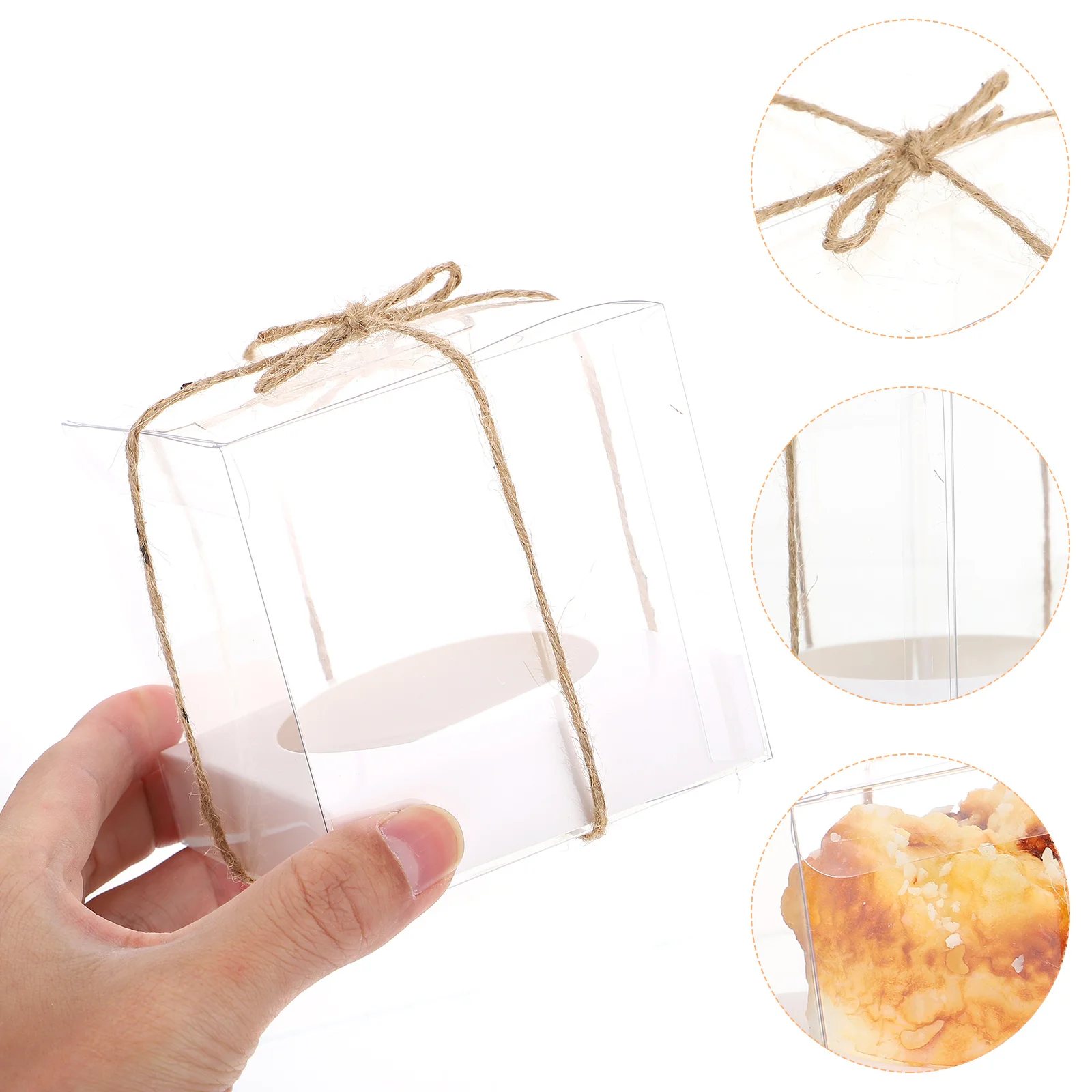 

12pcs Cupcake Boxes Clear Transparent Cake Containers For Party Wedding Baby Shower Favor Packaging Bakery Dessert Display