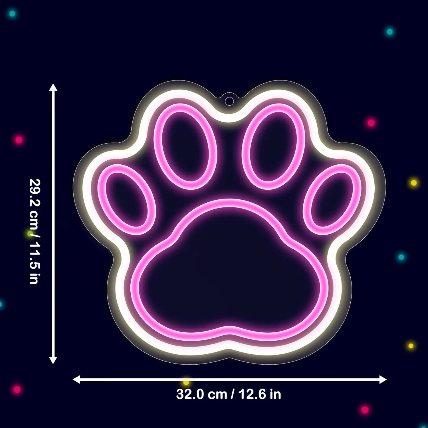 ضوء النيون باللون الوردي ، طاقة USB ، عاكس الضوء ، حفلات غرفة المعيشة ، عيد الميلاد ، أعياد الميلاد ، ديكور معلق في المنزل ، ديكور الغرفة #3