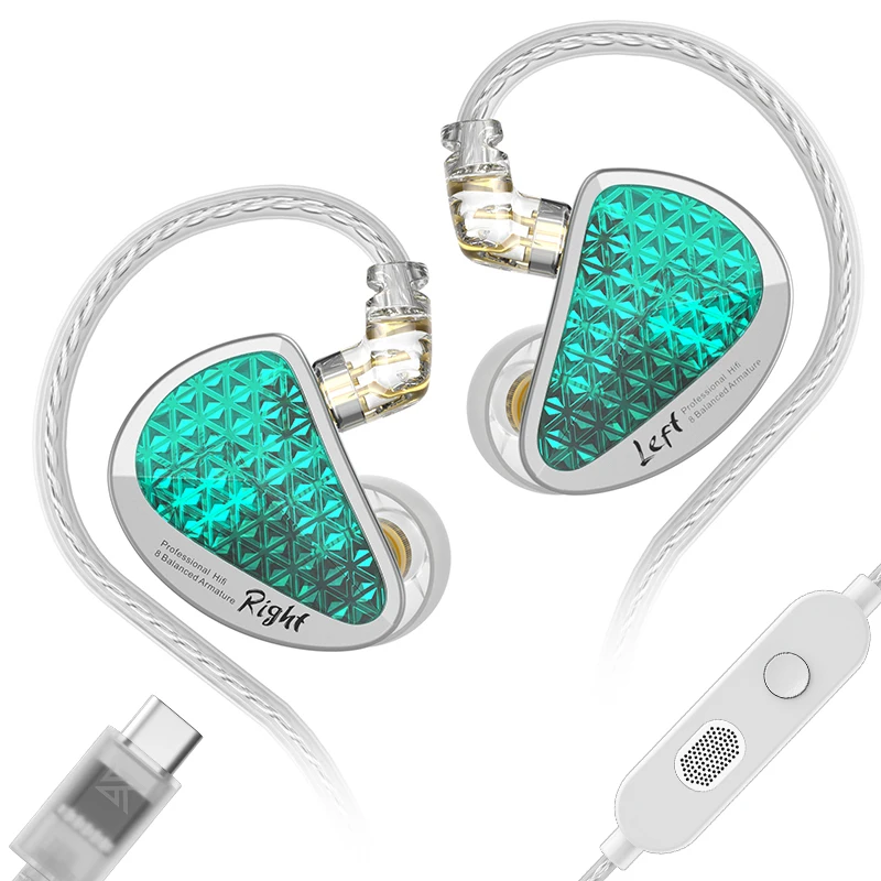 KZ AS16 Pro In Ear Bedrade Koptelefoon 16BA Balanced Armature HIFI Bass Monitor Hoofdtelefoon Ruisonderdrukkende Oordopjes Sport Headset