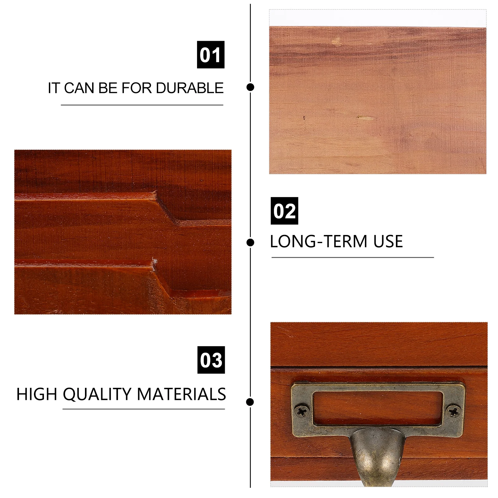 

Storage Drawers Box Sundries Container Convenient Holder Wooden Organizer Desktop Case