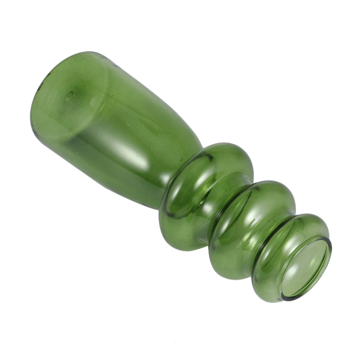 

1Pcs Ribbed Glass Flower Vase Transparent Artistic Nordic Style Elegant Shape Suitable for Fresh Bouquets Silk Flowers Home