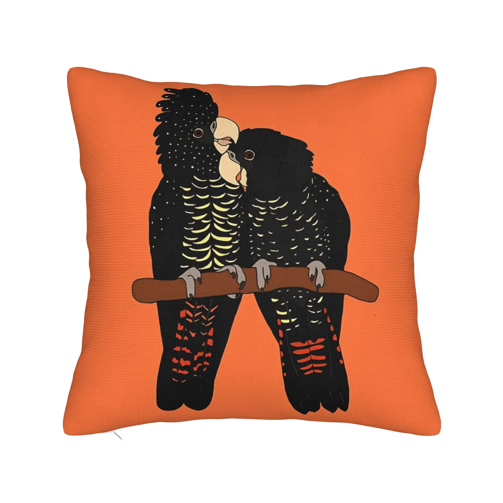 Australian Red-Tailed Black Cockatoo Pillow Case  Morden Pillow Cover Soft Pillowcases For Sofa Home Decor