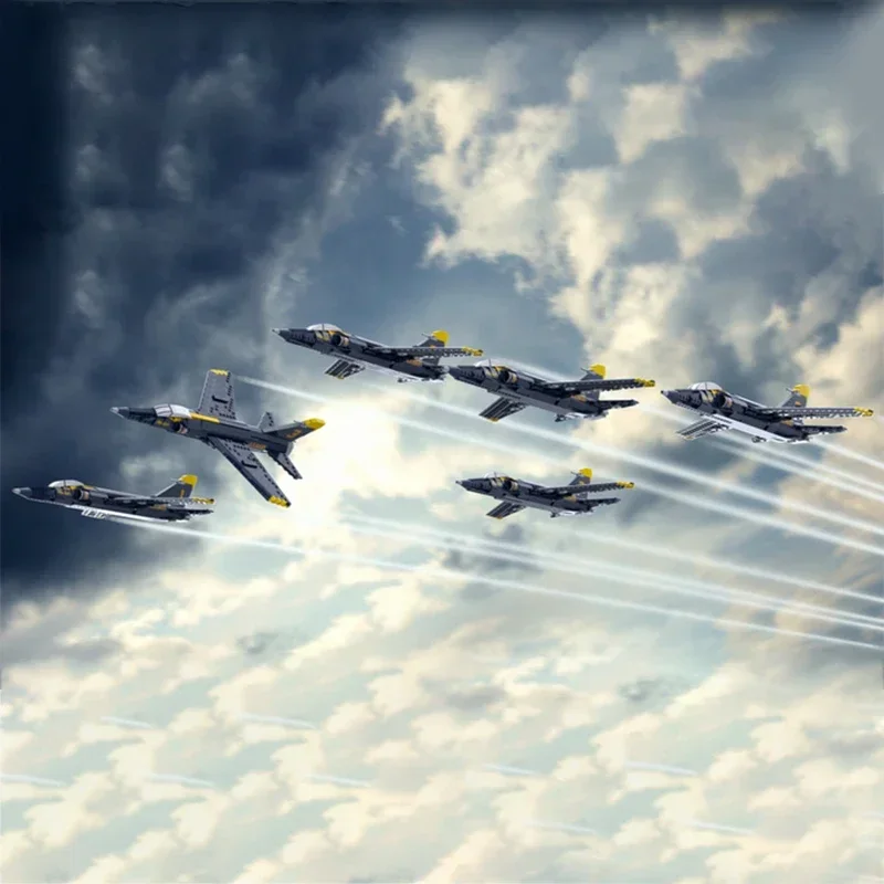 Moc Bausteine im Maßstab 1:35 F-11 Tiger Fighter Modell Technologie Flugzeug Modulare Blöcke Konstrusion Spielzeug Set Montage Geschenk