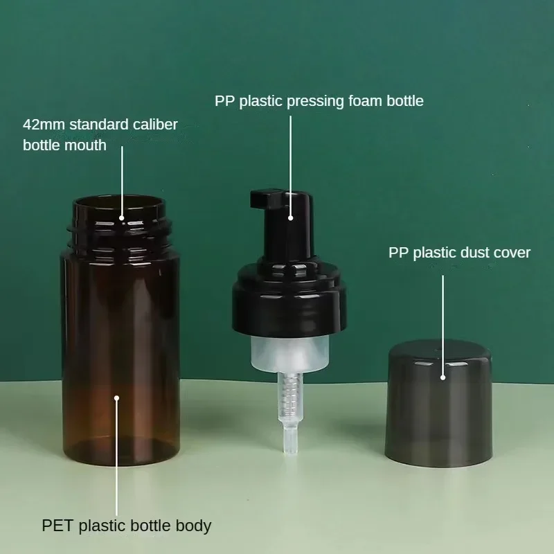 Botella con bomba de espuma de 10 piezas, limpiador Facial portátil de 100ml, botellas de espuma de plástico rellenables, dispensador de champú y loción