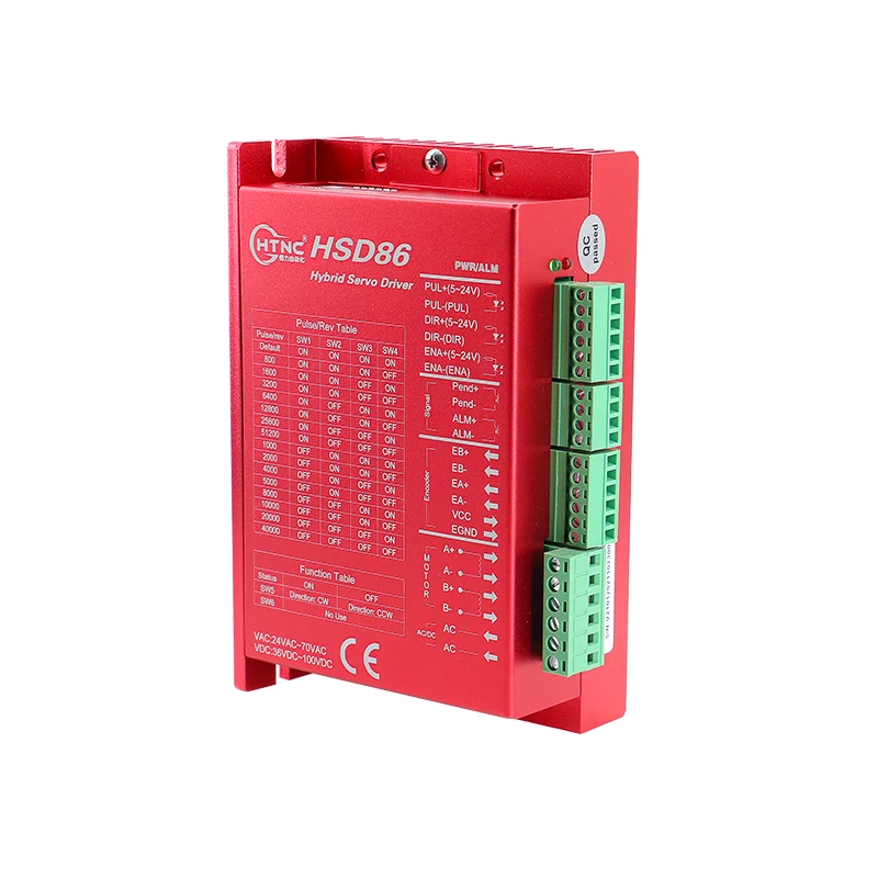 HLTNC Hybrid Servo Controller Driver HSD86H AC20V ~ 80V(DC30-110V) 6A for Nema34 86 Motor for Cnc