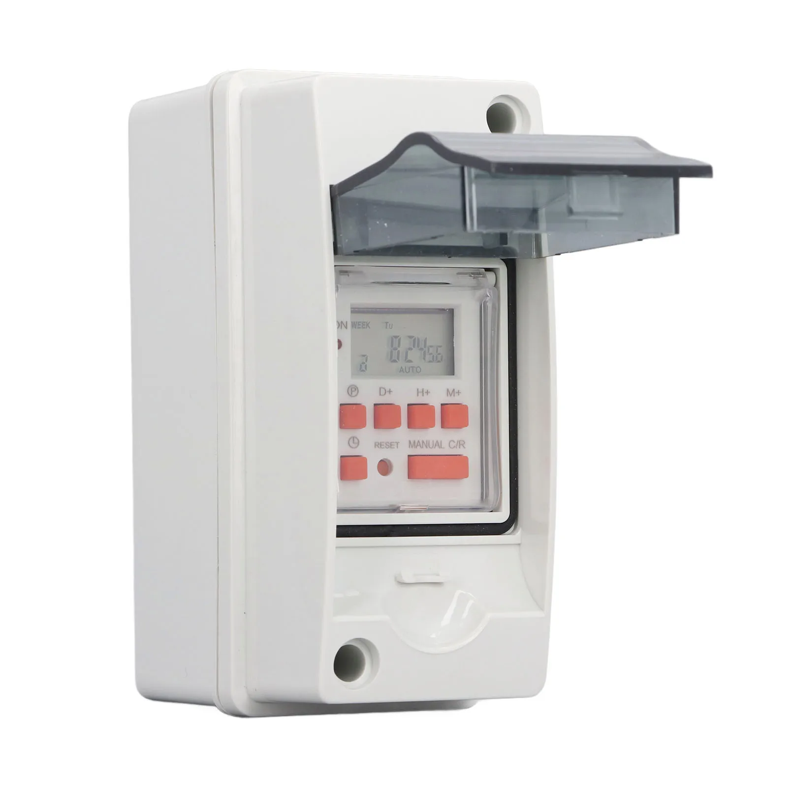 Timer Switch 7 Day 28 On Off Schedules Programmable LCD Display Digital Timer Switch with Waterproof Box AC85‑265V