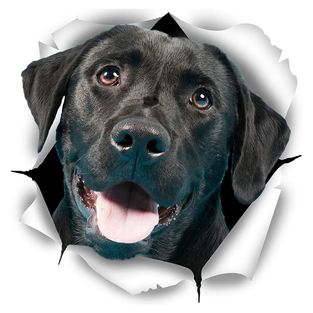 3D наклейка на стену с подглядывающей собакой-самоклеящаяся наклейка с милыми животными для декора гостиной, спальни, туалета