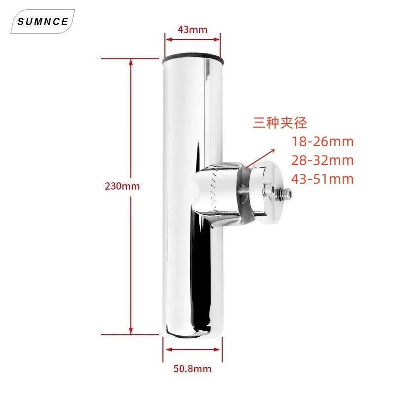 Stainless Steel 316L Fishing Rod Holder Adjustable Stand Gear Saltwater Fly