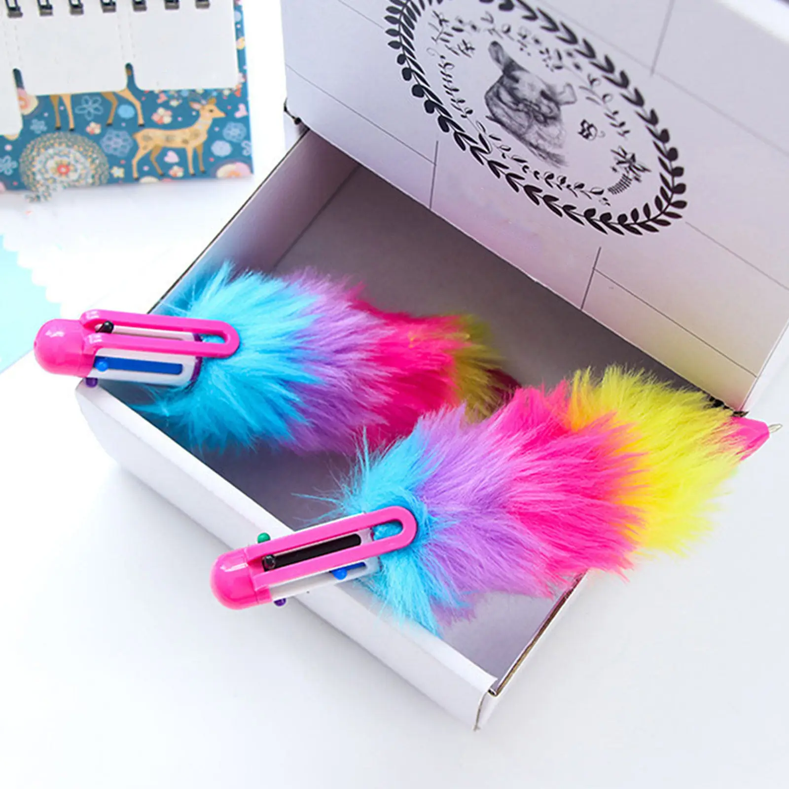 4Pcs Multicolor Ballpoint Pen Set – Fast-Drying, Smear-Resistant, Fine Tip, High-Capacity Ink, Ideal for School Office