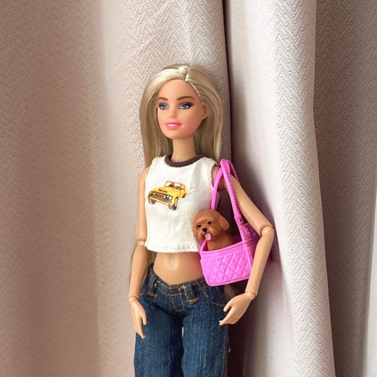 30 cm europäische und amerikanische Premium Gesicht Mädchen BABI Prinzessin Puppe Spielzeug Mode Top + Hose + Tasche Set Mädchen Spielhaus Spielzeug