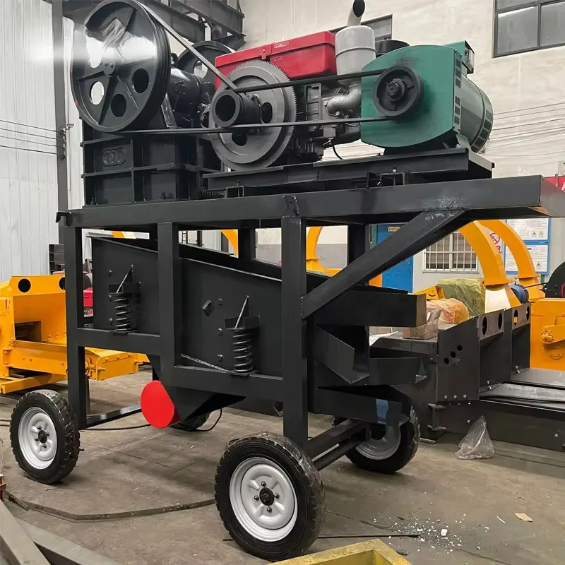 Frantoio per pietra mobile con frantoio a mascella mobile con schermo vibrante