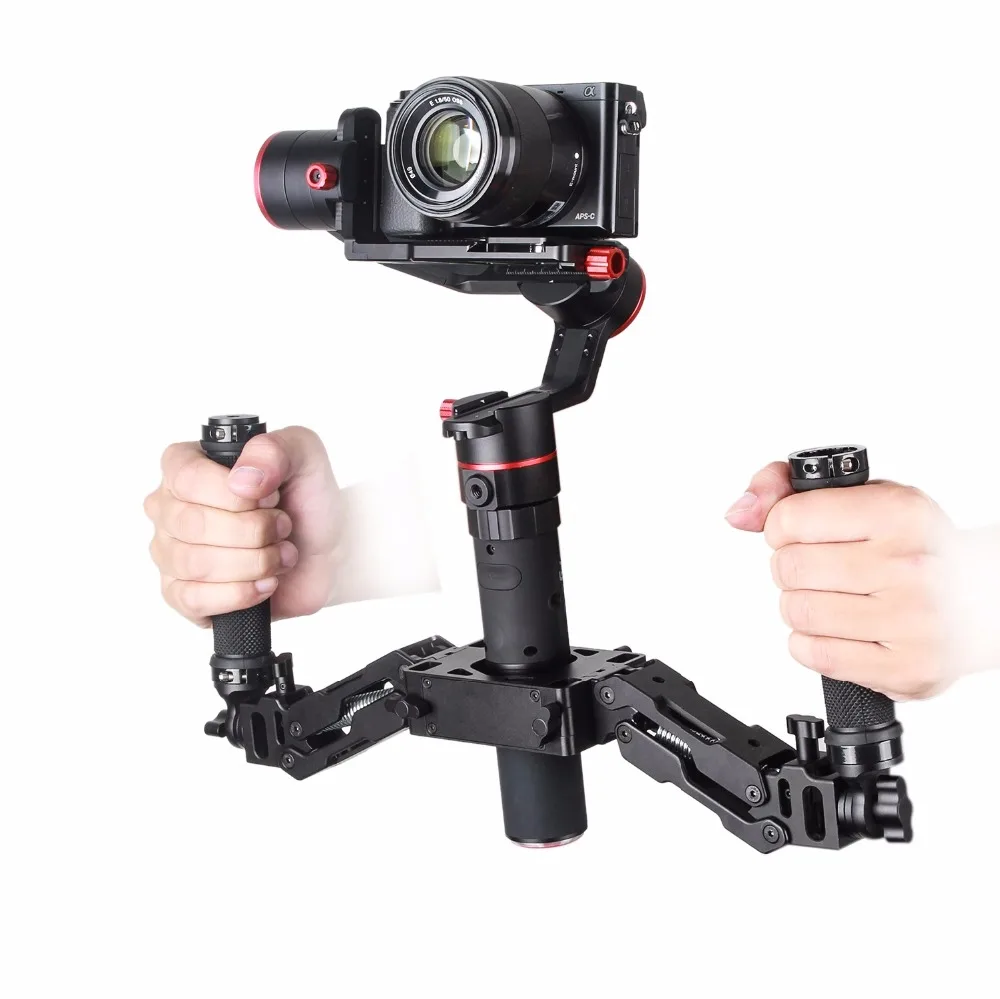 EACHSHOT Spring Dual Handle Grip Handheld Handlebar Kit for Gimbal Zhiyun Crane Plus/Crane 2/Crane V2/Feiyu a1000/a2000/Gusen