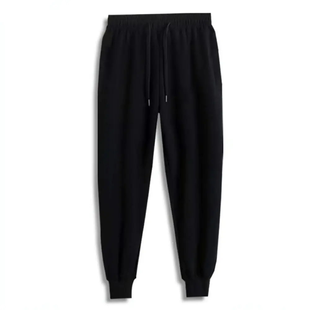 Mens Elastic Work Pants Lightweight Ice Silk Thin Trousers Loose Fit Casual Wear For Outdoor Worker Summer Daily Use