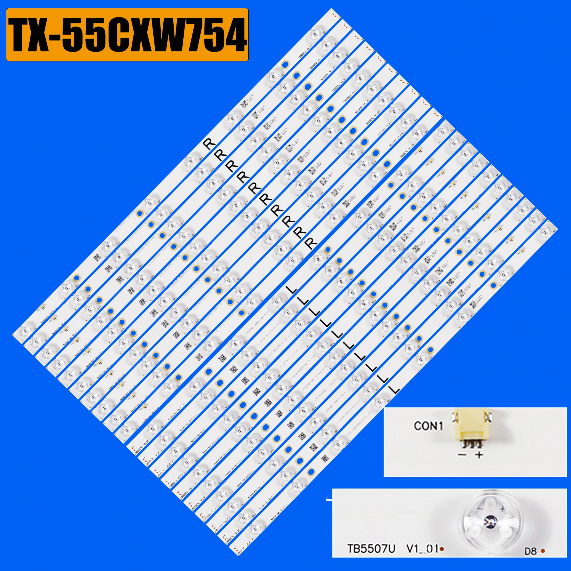 

LED Backlight Strip for TX-55CXW754 TX-55CX700B TH-55CX700H TX-55CX750E TX-55CX740E TX-55CX670E TX-55CXX759 TX-55CXF757