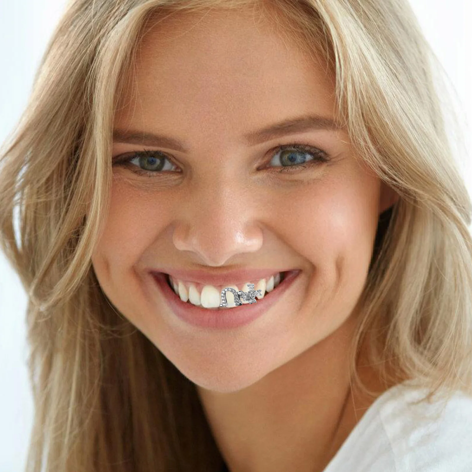 Hip Hop Zircon Tooth Grill Unique Design Lightweight Comfortable Party Rap Performance Teeth Jewelry Tooth Grill