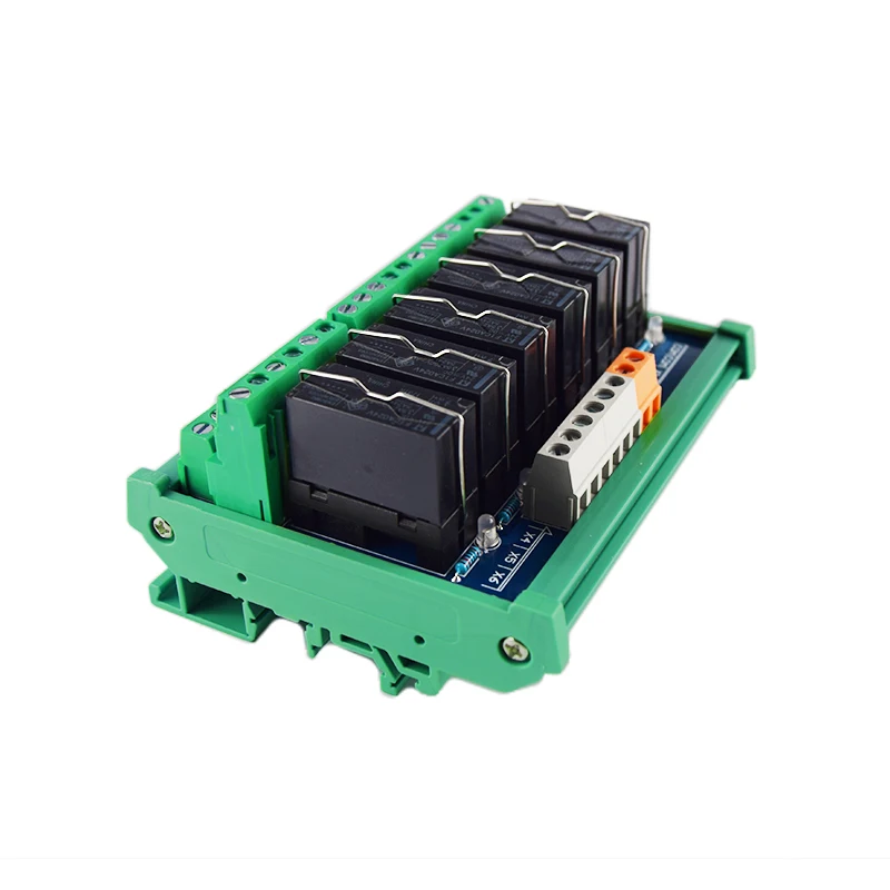 

Huaqingjun 6-Channel DPDT Fushitong Relay Module 8A 24VDC Electromagnetic Relays for Woodworking Machinery