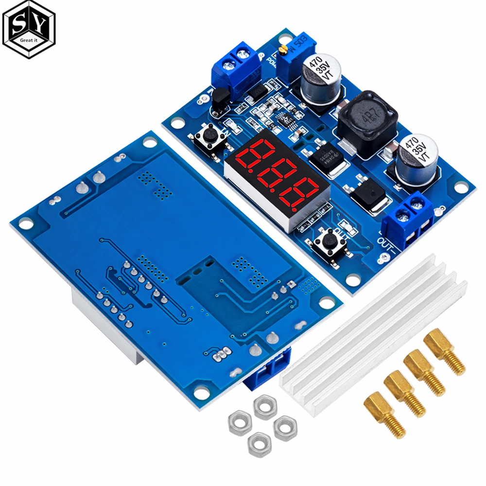 1PCS  DC DC-DC 3~35V to 3.5~35V LTC1871 Booster step up Step-up module Converter Regulated Power Supply+VoltMeter