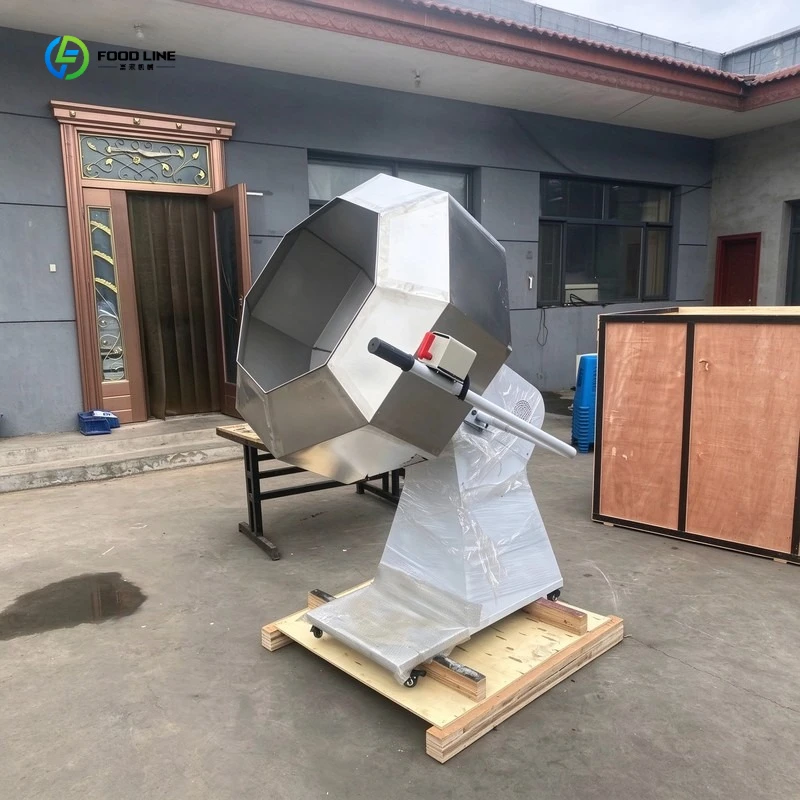 Potato Chips Seasoning Machine Octagonal Snack Nut Flavoring Mixing Machines Powder Coating Mixer FL Customized