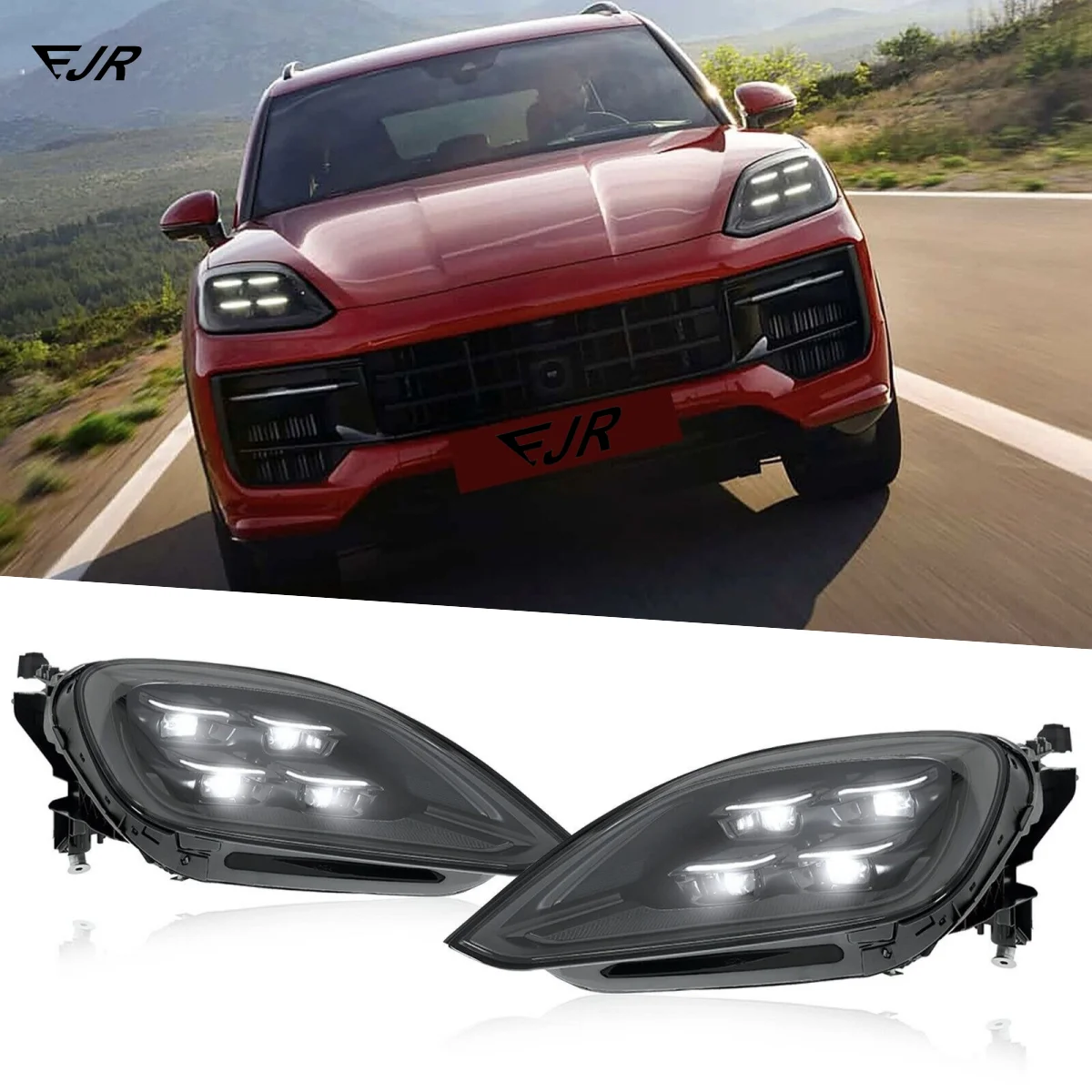 Car LED Headlight For Porsche Cayenne 2024-2025 Upgrade Advanced Version Front Head Lights Plug And Play Accessories
