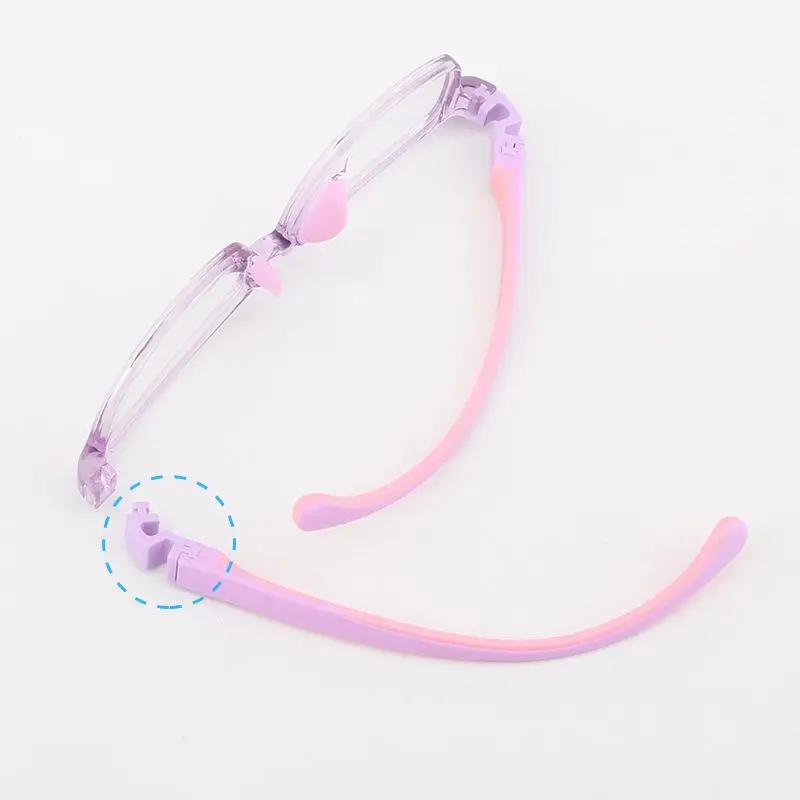 

Children's Silicone Glasses Legs Glasses Arm Anti-Slip Snap-on Eyeglasses Arm Replacement Multiple Color Silicone Glasses Legs