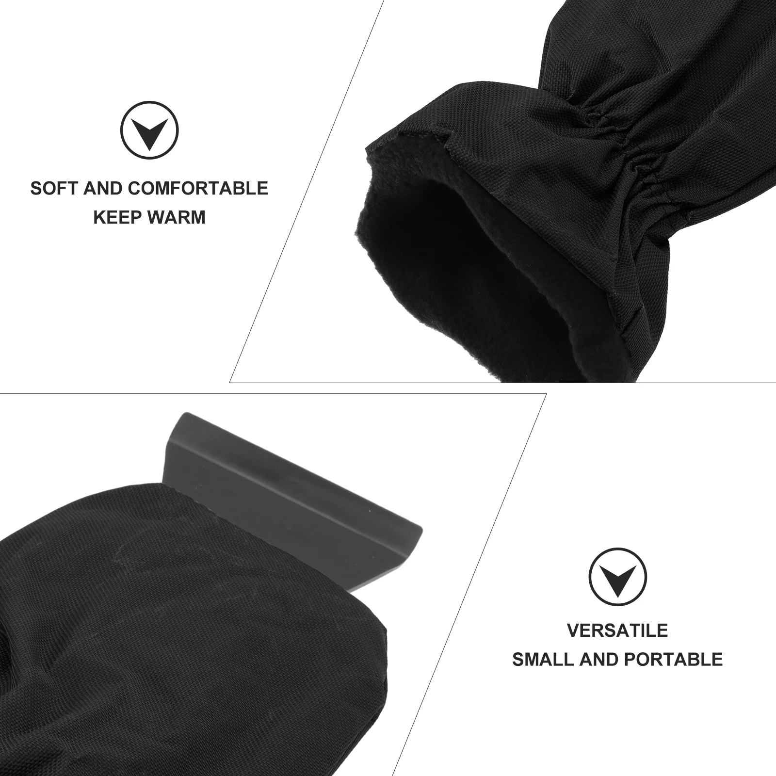 

Glove-Type Ice Scraper Warming Snow Shovel for Car Windshield Easy Carry Storage Durable Material Ice Scraper Mitten