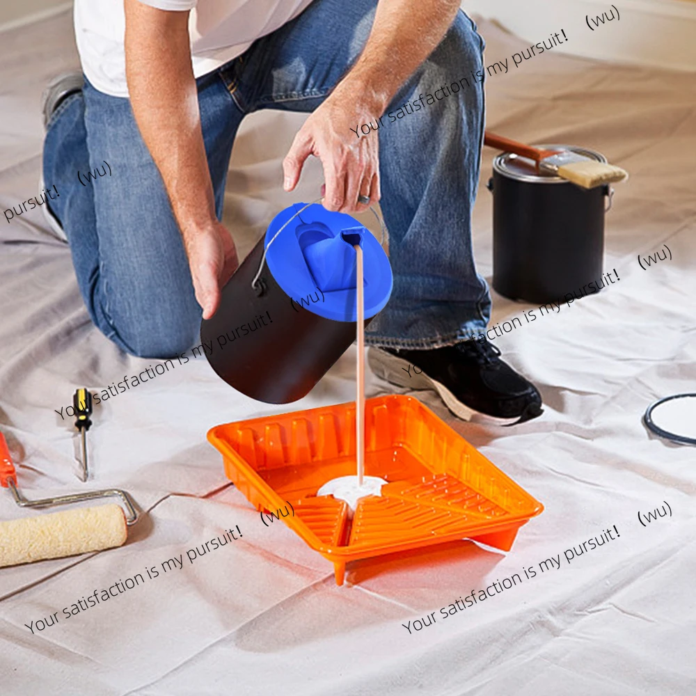 Paint Storage Supplies with Foldable Outlet, Sealed Retractable Outlet Paint Can Cover with Ventilation Hole