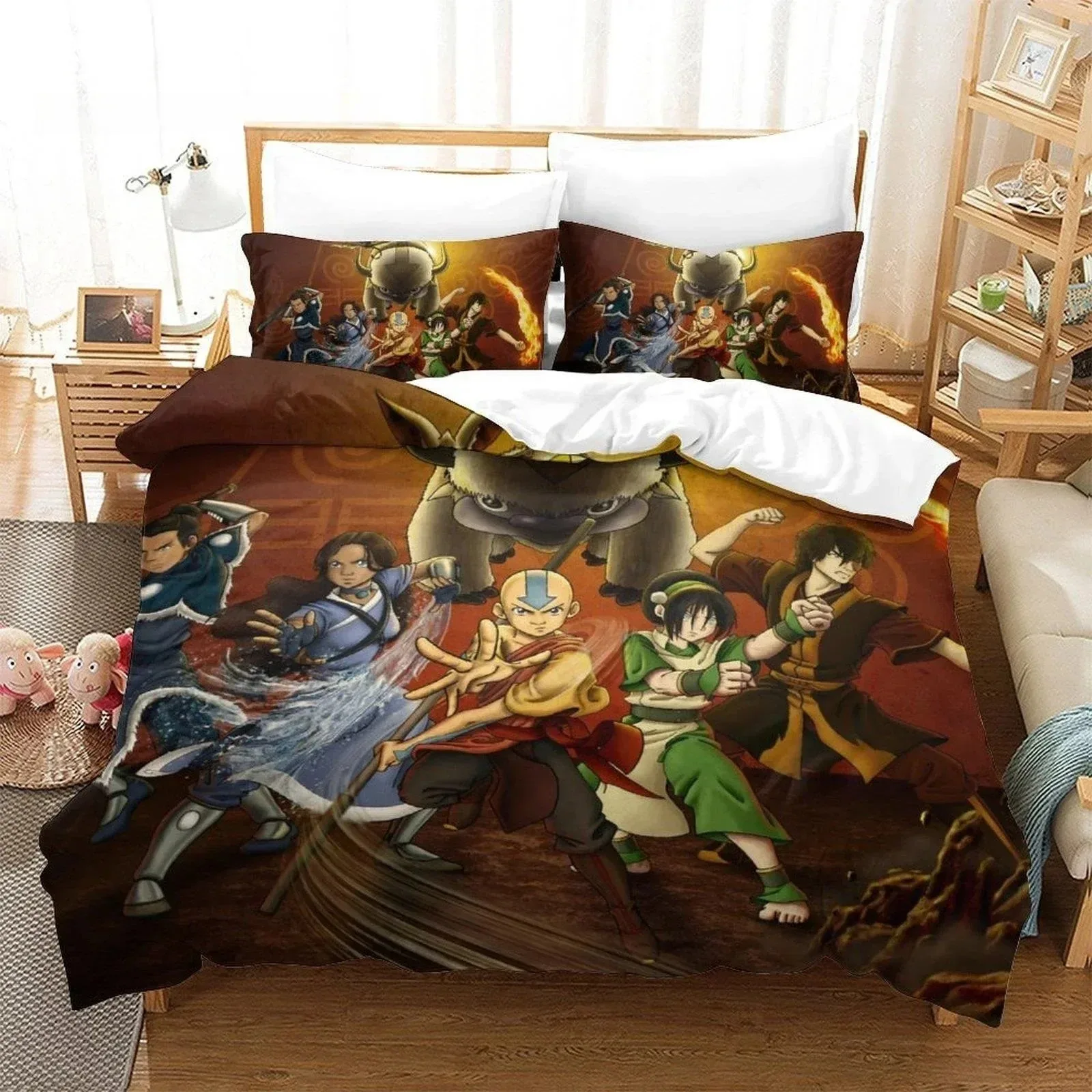 

Avatar The Last Airbender Bedding Sets Children Bed Supplies Set Duvet Cover Bed Comforter Set Bedding Set Birthday Gift
