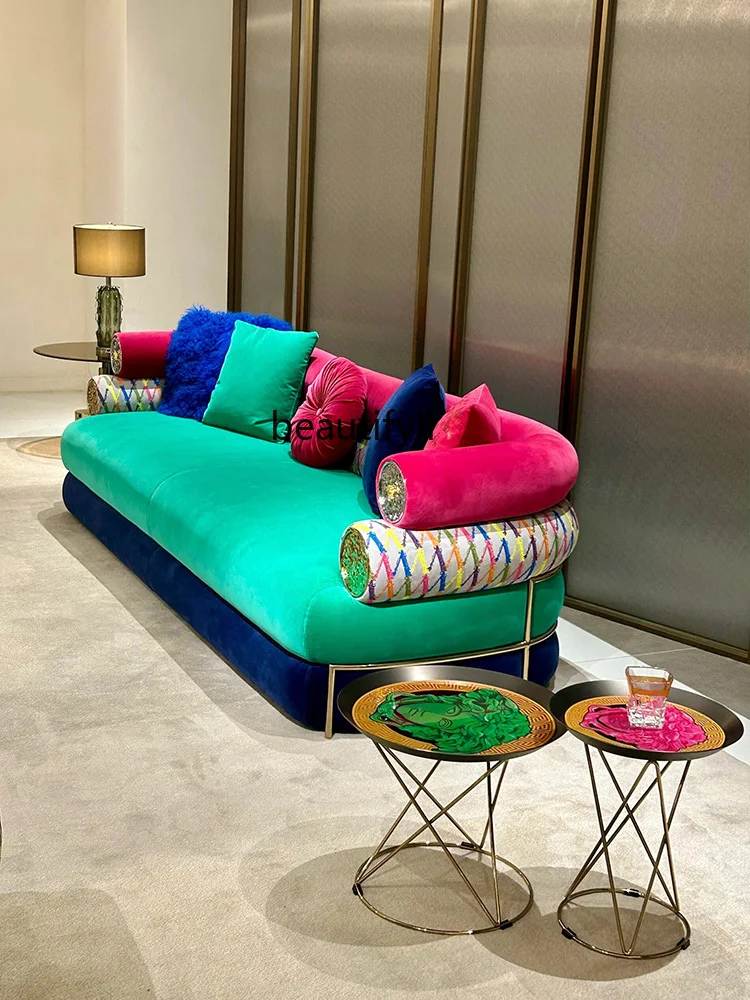 

ssE1001 Итальянский легкий роскошный диван для маленькой квартиры, современная минималистичная мебель для гостиной, трехместный тканевый диван для гостиной, фу