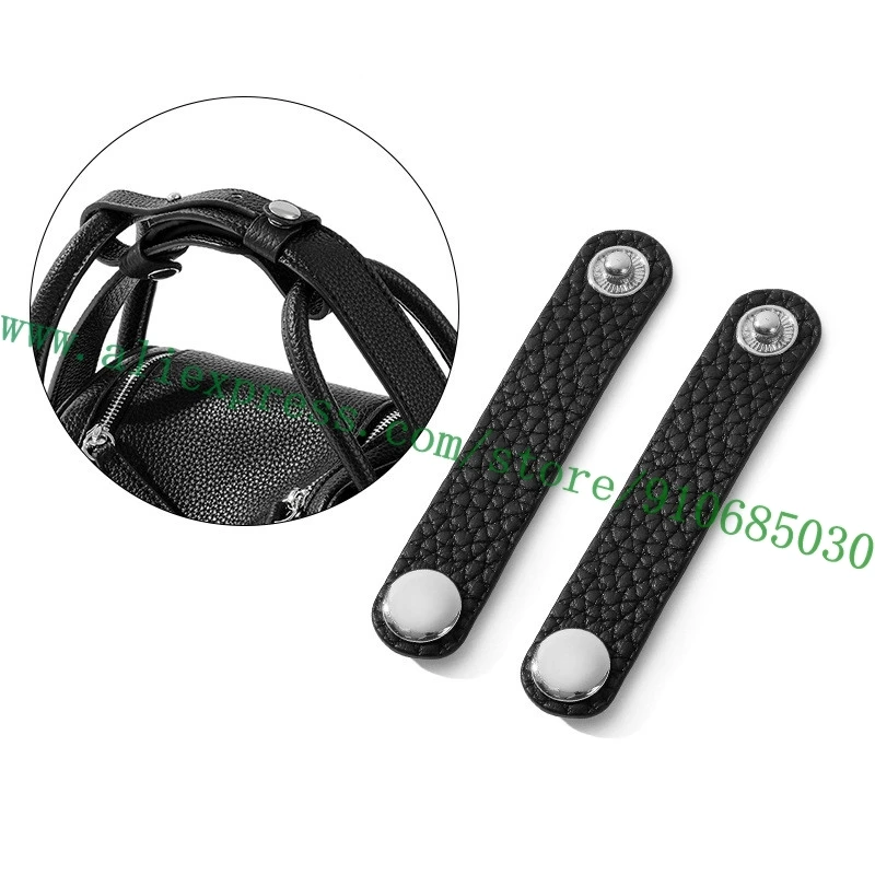 

1 Pair H Lindy Bag Shoulder Strap Fastening Loop Ring Binder Grained Togo Calf Leather Snap Button Buckle Fastener 24 Colors