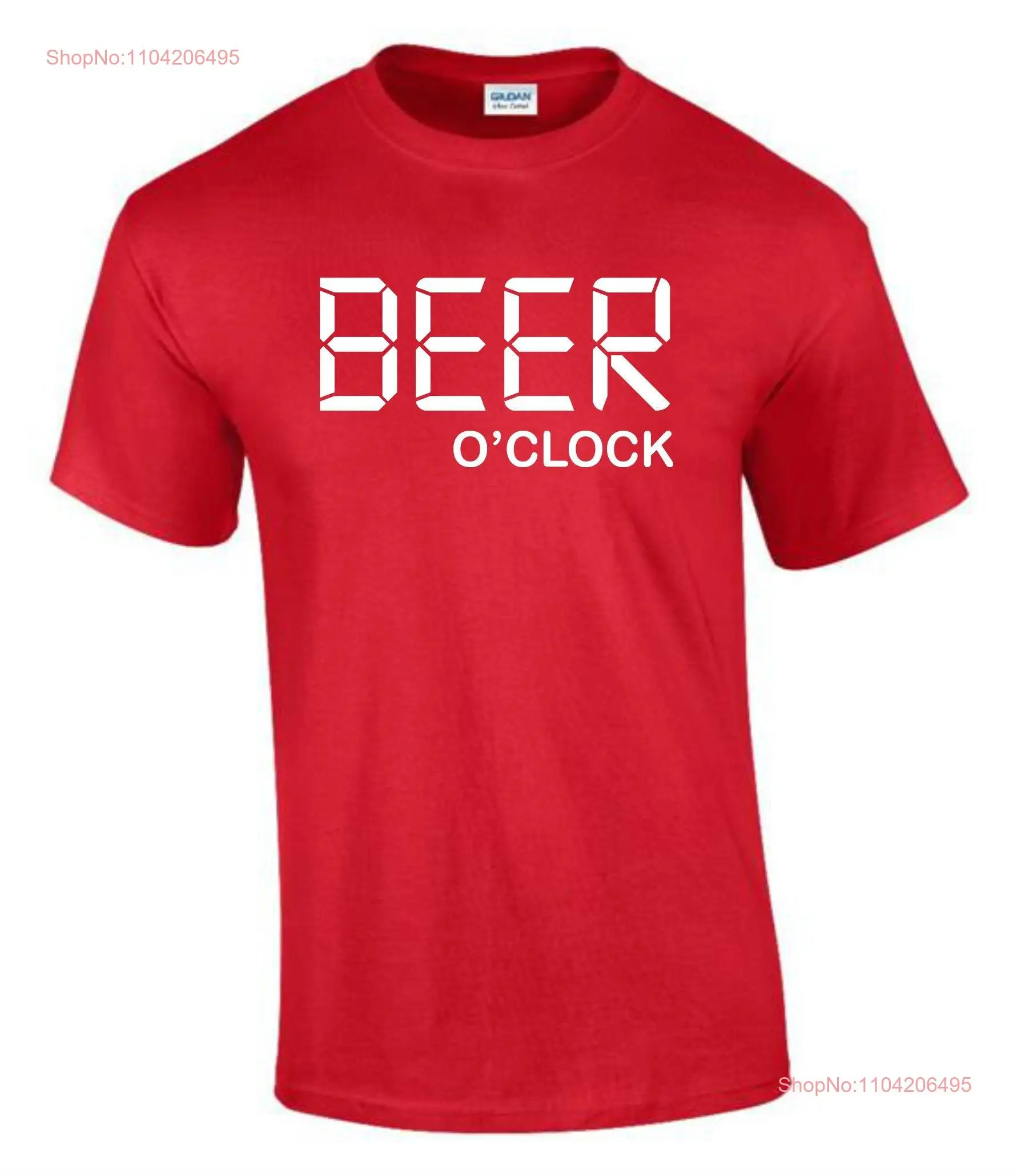 Beer O Clock Fathers Day Christmas Funny Rude Men s Lady's T Shirt T0138 long or short sleeves