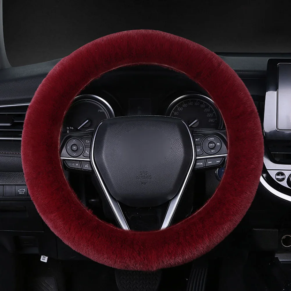 Rutschfeste Automäntel Lenkrad Schalthebel Handbremse Plüschbezug 3-teiliges Set Langlebige Frostschutz Autoabdeckung für Auto SUV – Detail 8