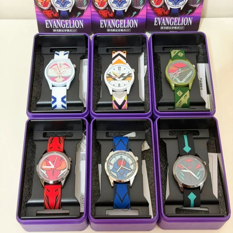 

Ldcx Evangelion Collaboration Quartz Watch Blind Box Anime Periphery Luminous Zinc Alloy Dial Silicone Strap For Men Women
