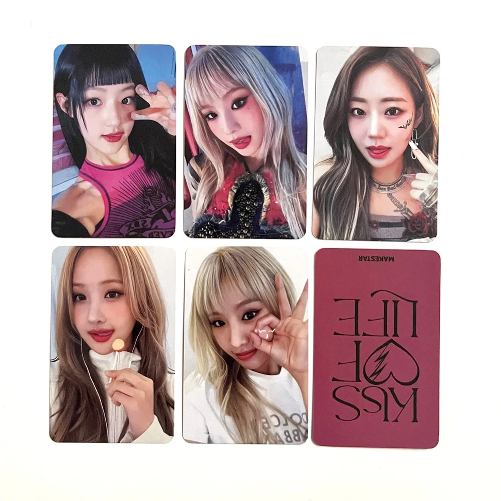 Hot Sale Kiss Of Life Member Cosplay Glossy Postcard BELLE HANEUL Midas Touch Album Call MS Ver Selfie Photocard JULIE NATTY Gif