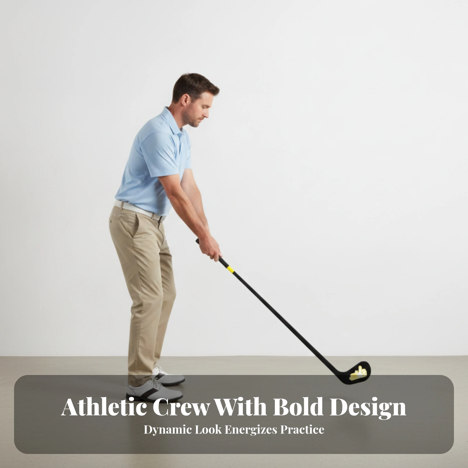 Indoor Swing Practice Club Flexible Shaft Grip Posture Training Club Golf Swing Coach Flat Striking Face for Indoors