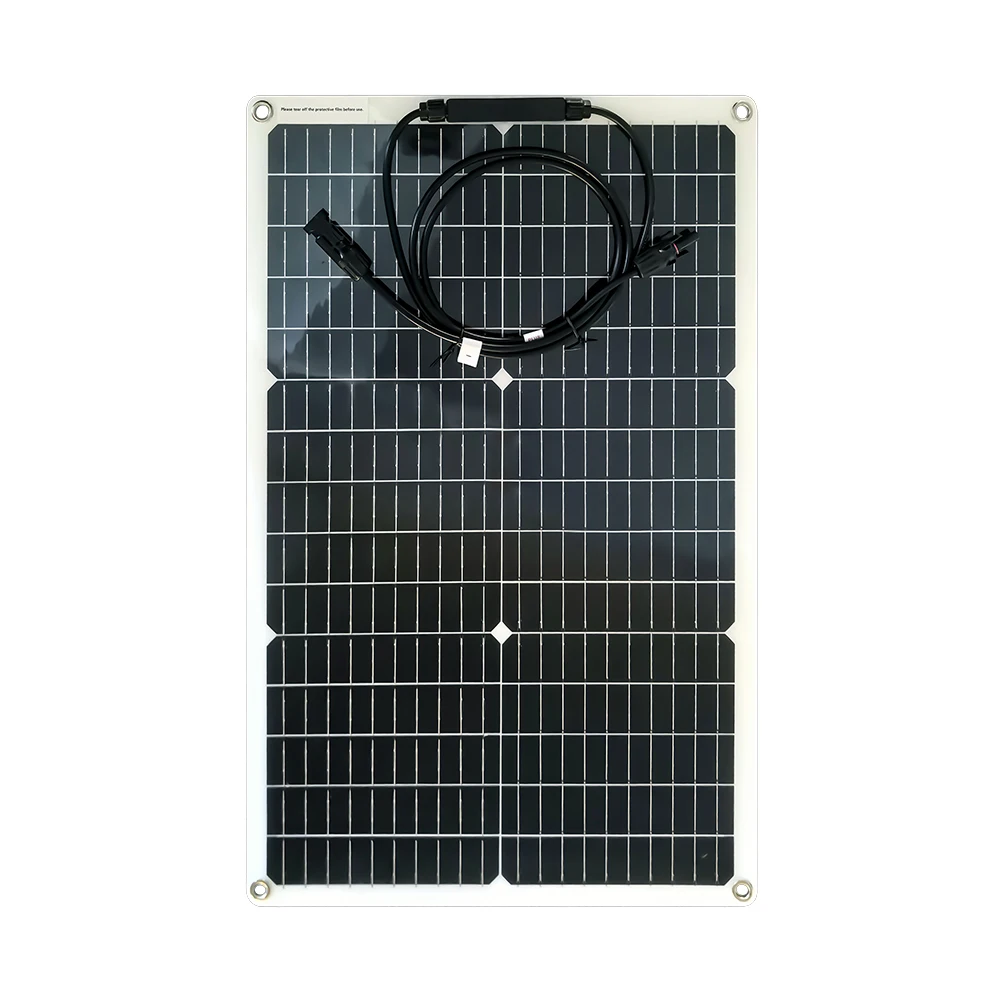 Flowatt 40W Flexible Solar Panel 18V System Battery Charger with PV Connector for Camping RV Optional Power 30A Solar Controller