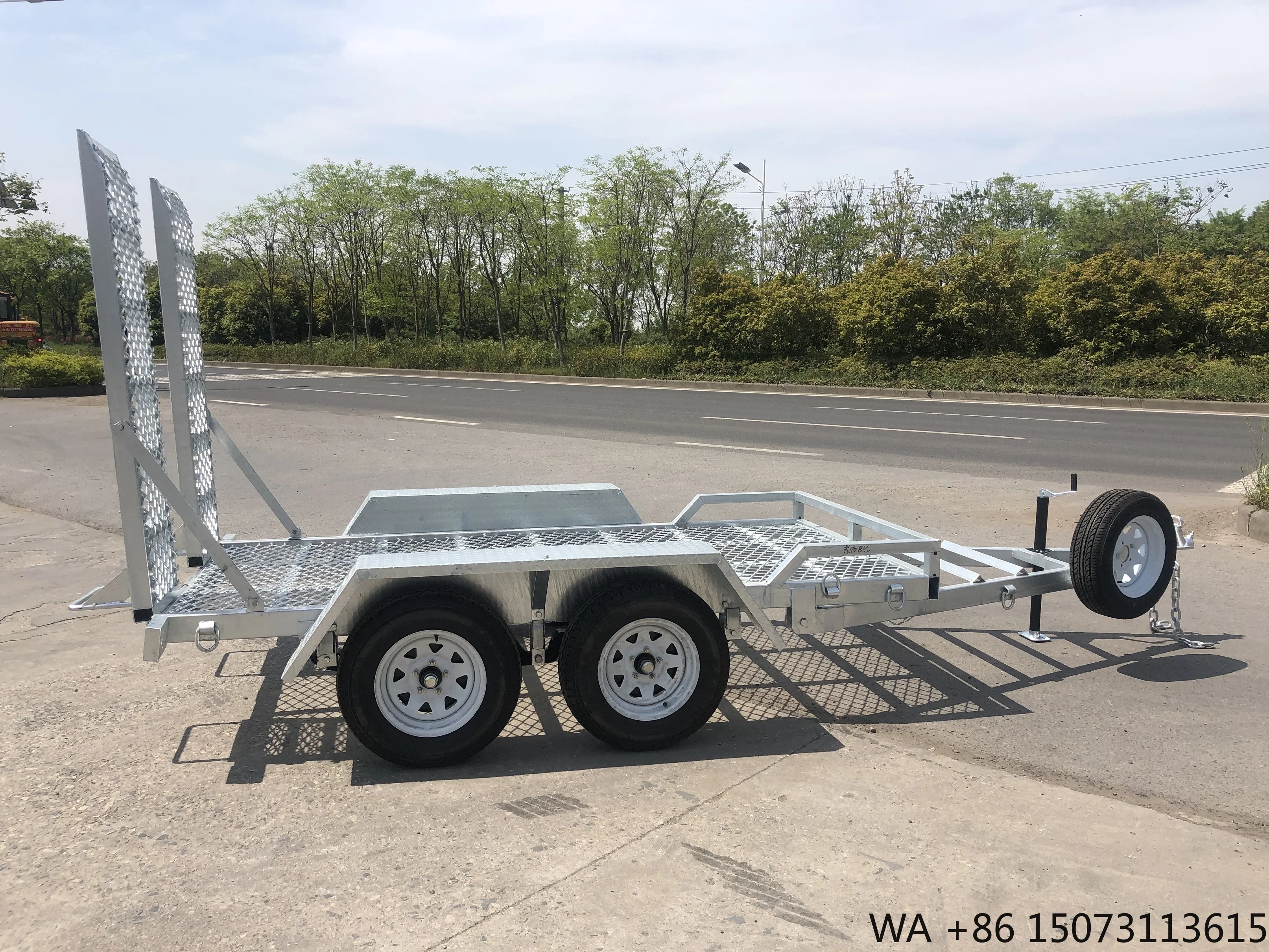 8x4 8x5 10x5 10x6 Galvanized Mini Excavator Trailer 3000kg ATM