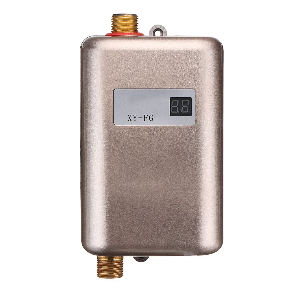3800W Electric Water Heater Instant Tankless Water Heater 110V/220V 3.8KW Temperature display Heating Shower Universal