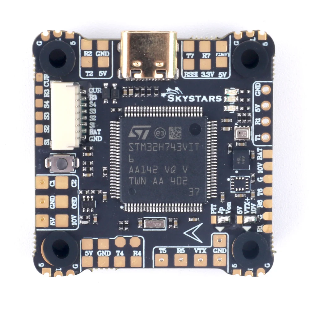 SKYSTARS H743 HD Flight Controller Single Gyro H7 X8 Betaflight With OSD & KO60 60A AM-32 128K 4IN1 ESC for FPV drones