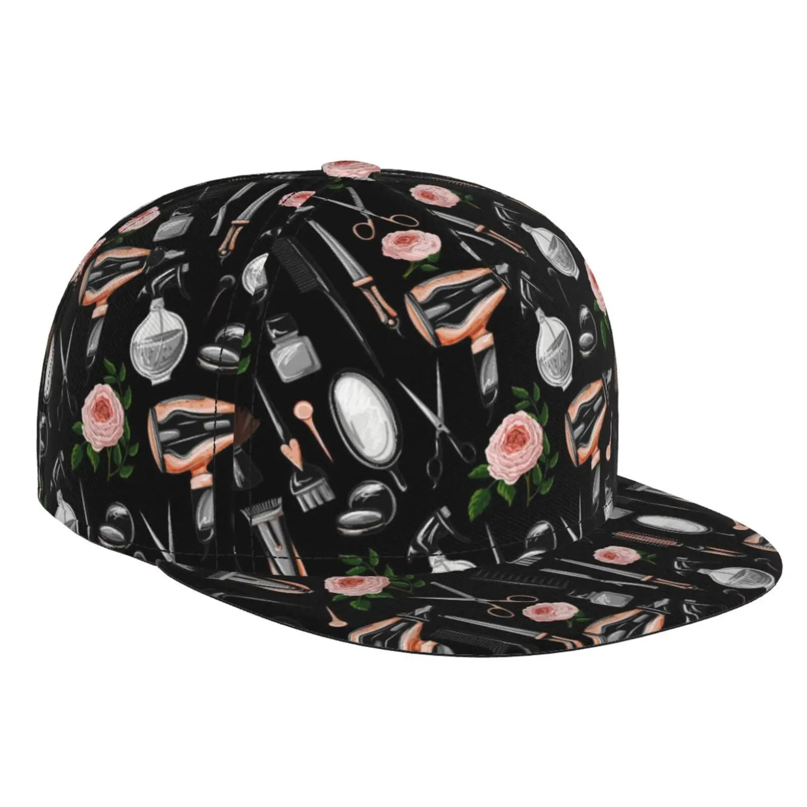 Customized Barber Tools Flat Brimmed Hat Street Skateboarding Hip Hop Hat Outdoor Leisure Sunshade Baseball Hat Universal
