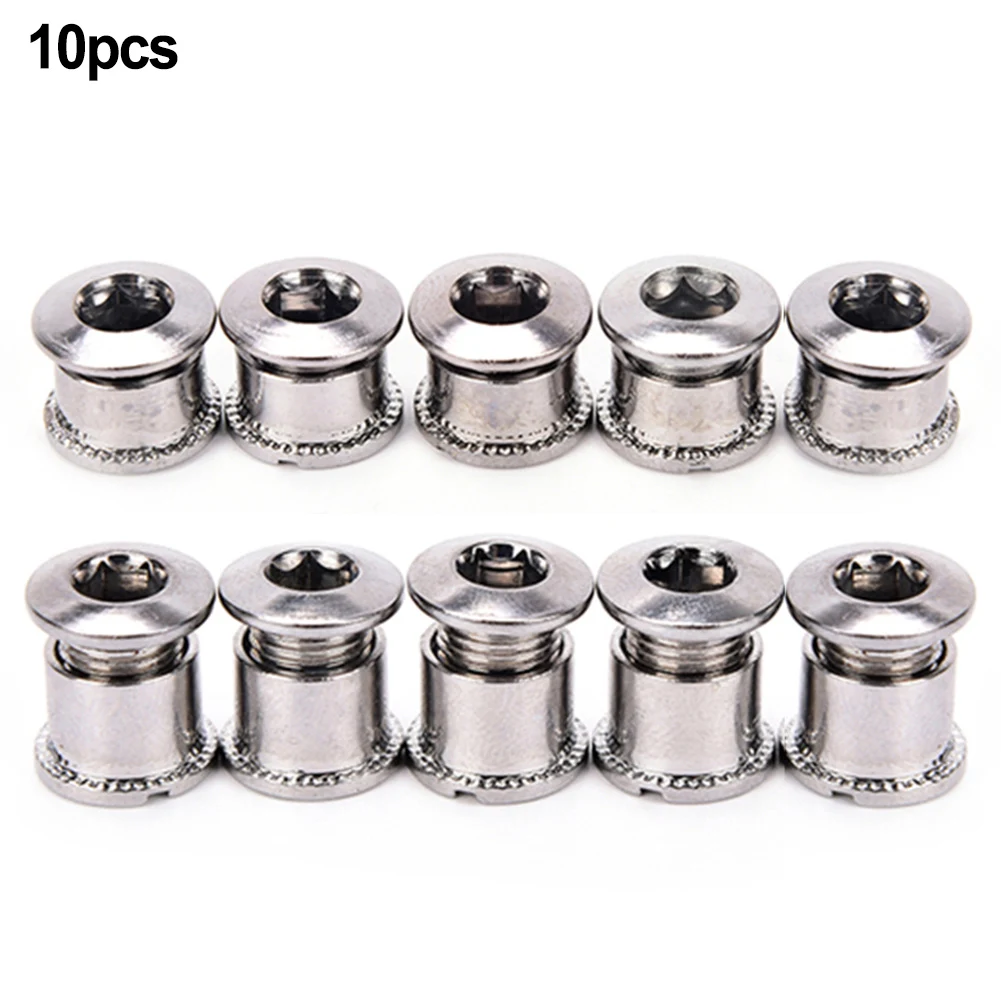 Cycling Tool Chainring Screws Stainless Steel Single/Double/Triple Bolts 10pcs Corrosion-Resistant Longer Service