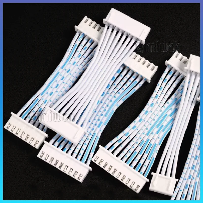 5PCS Blue White XH 2.54mm Pitch Connector Cable XH2.54 Plug Line Length 10/20/30CM 2P/3P/4P/5P/6P/7P/8P/9P/10P/12P 2468-24AWG